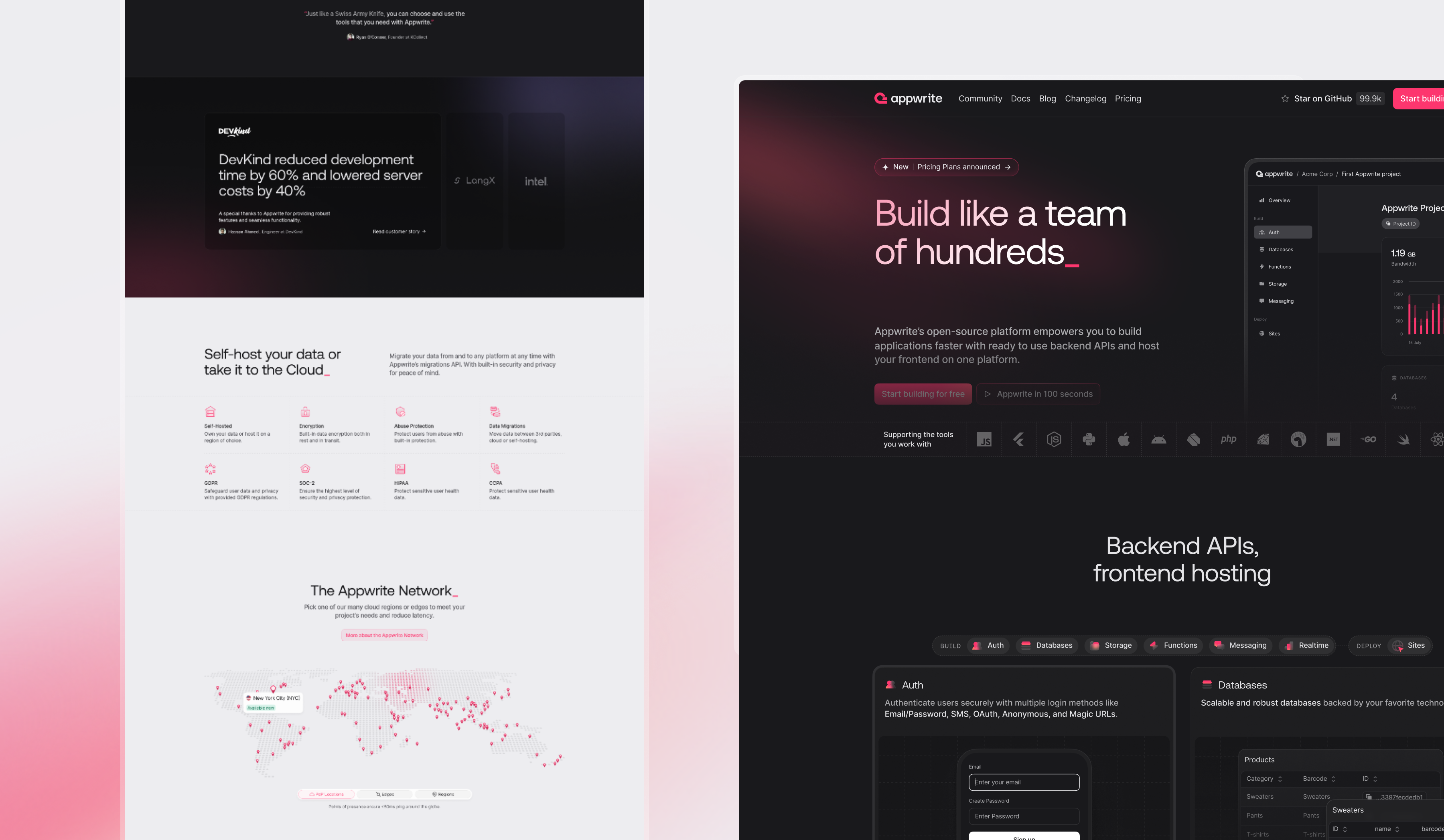 Redesign of homepage